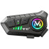 Motocikla ķiveres interkoms ar Bluetooth, mikrofonu, RGB apgaismojumu un USB-C, U10 2X