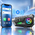 Motocikla ķiveres interkoms ar Bluetooth, mikrofonu, RGB apgaismojumu un USB-C, U10 2X