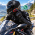 Motocikla ķiveres Bluetooth interkoms ar mikrofonu, RGB apgaismojumu un USB-C, Q08 2X