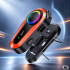 Motocikla ķiveres Bluetooth interkoms ar mikrofonu, RGB apgaismojumu un USB-C, Q08 2X