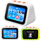 AI viedais galda pulkstenis ar skārienekrānu, Bluetooth un LED apgaismojumu