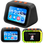 Viedais AI pulkstenis ar skārienekrānu, Bluetooth, skaļruni un LED apgaismojumu, 11,5 × 8 × 7 cm