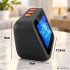 Viedais AI pulkstenis ar skārienekrānu, Bluetooth, skaļruni un LED apgaismojumu, 11,5 × 8 × 7 cm