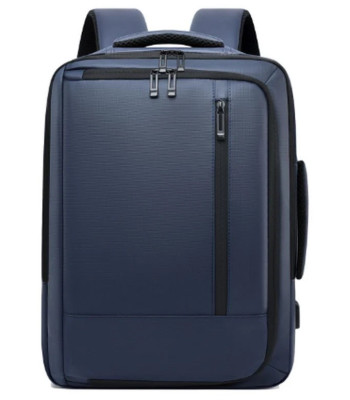 Ceļojumu mugursoma ar USB pieslēgvietu un klēpjdatora nodalījumu, zilā krāsā, 19 l, 45 × 32 × 14 cm