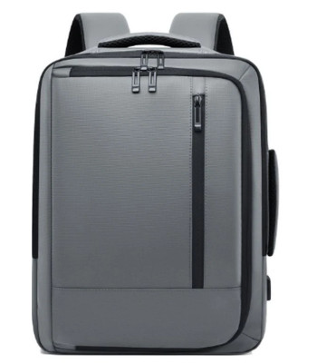 Ceļojumu mugursoma ar USB pieslēgvietu un nodalījumu klēpjdatoram, pelēka, 19 l, 45 × 32 × 14 cm