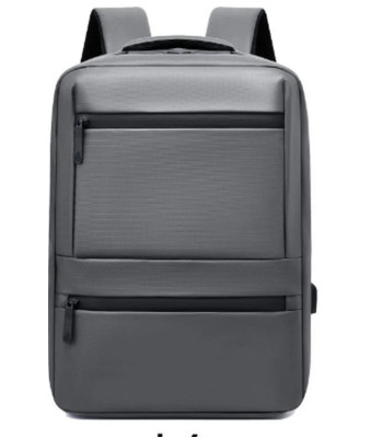 Biznesa mugursoma klēpjdatoram ar USB pieslēgvietu, pelēka, 42 × 30 × 15 cm