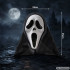 Helovīna maska Scream ar melnu kapuci, 18 × 35 cm