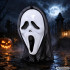 Helovīna maska Scream ar melnu kapuci, 18 × 35 cm
