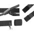 Militārā taktiskā josta ar plastmasas sprādzi izdzīvošanai, melna, 120cm x 3,7cm
