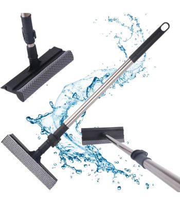 Logu mazgātājs un skrāpis ar sūkli un teleskopisku kātu, 60–100 cm, 20 cm platums