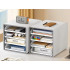 Biroja dokumentu organizators ar 4 atvilktnēm, balts, 29 × 29 × 35 cm