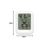 Digitālais termometrs-higrometrs ar LCD displeju temperatūras un gaisa mitruma mērīšanai, balts, 6cm x 8cm