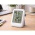 Digitālais termometrs-higrometrs ar LCD displeju temperatūras un gaisa mitruma mērīšanai, balts, 6cm x 8cm