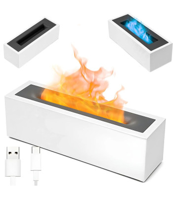 Ultraskaņas gaisa mitrinātājs ar LED liesmas efektu un aromterapiju, USB