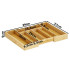 Bambusa virtuves piederumu organizators atvilktnei, 7 nodalījumi, 39cm, L
