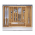 Bambusa virtuves piederumu organizators atvilktnei, 7 nodalījumi, 39cm, L