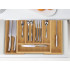 Bambusa virtuves piederumu organizators atvilktnei, 7 nodalījumi, 39cm, L