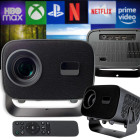 Video projektors ar Android 13.0, Wi-Fi 6, Bluetooth un 360° regulējamu leņķi — A10