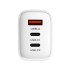 Ātrās uzlādes tīkla lādētājs ar USB-A un 2 USB-C pieslēgvietām, Quick Charge, 65 W, PD-71