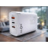 Ātrās uzlādes tīkla lādētājs ar USB-A un 2 USB-C pieslēgvietām, Quick Charge, 65 W, PD-71