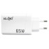 Ātrās uzlādes tīkla lādētājs ar iebūvētu USB-C kabeli, balts, 65 W, PD-75