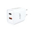 Tīkla lādētājs KLGO ar USB-C un USB-A pieslēgvietām un USB-C/USB-C kabeli, PD-22, 35 W