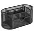 Galda organizators ar atvilktni, melns, 8 nodalījumi, 22cm × 11cm × 10cm