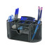 Galda organizators ar atvilktni, melns, 8 nodalījumi, 22cm × 11cm × 10cm