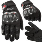 Motociklu un velosipēdu aizsargcimdi ar skārienfunkciju, melni, L/XL