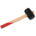 Gumijas skārdnieka āmurs ar koka kātu, 65 mm, 750 g