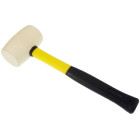 Skārdnieka gumijas āmurs ar stiklašķiedras kātu, balts, FG, PROFI, 60MM, 570G