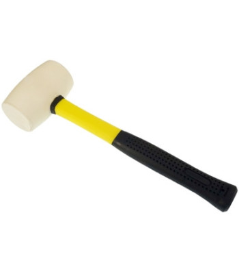 Skārdnieka gumijas āmurs ar stiklašķiedras kātu, balts, FG, PROFI, 60MM, 570G