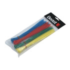 Krāsaini kabeļu savilcēji, četru krāsu komplekts, 200 × 2,5 mm, 120 gab.