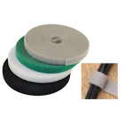 Atkārtoti lietojamas kabeļu savilcējjoslas ar āķu un cilpu aizdari, 4 krāsu ruļļi, 5 m × 8 mm