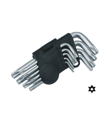 Īso Torx atslēgu komplekts ar caurumu, Cr SHORT 9X, 10-50