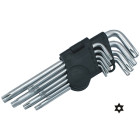 Vidēja izmēra Torx atslēgu komplekts ar caurumu, Cr MIDDLE 9X, 10-50