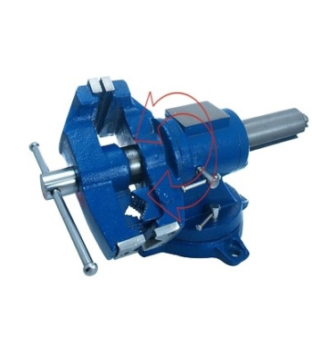 Rotējošās atslēdznieka skrūvspīles ar laktu — DUAL JAWS 100MM 15.5KG 2xSWIVEL