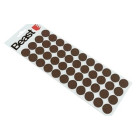 Apaļi pašlīmējoši filca paliktņi mēbelēm, 44 gab., FELT ROUND, 20x3MM