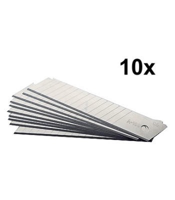 Tapetēšanas naža asmeņi, 18 mm, 14 segmenti, 0,38 mm, 10 gab.