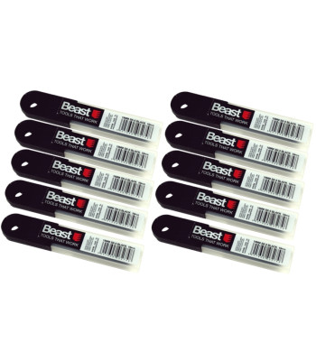 Segmentētie rezerves asmeņi tapešu nazim, SK-5, melni, 10 komplekti – 18 mm, 0,5 mm