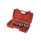 Cauruļu vītņgriežu komplekts koferī 7X, 1/2''–3/4''–1''–5/4''