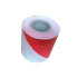 Brīdinājuma marķēšanas lente baltā un sarkanā krāsā RED/WHITE, 75mm x 100m