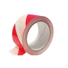 Balti sarkana pašlīmējoša brīdinājuma lente, GLUE RED/WHITE, 50mm x 33m