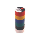 Krāsainu izolācijas lentu komplekts, 6 ruļļi, COLOR MIX, 19MMx5M