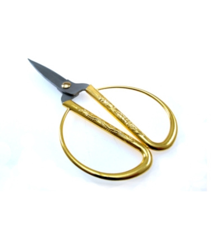 Klasiskās vintage šķēres ar zelta fēniksa un pūķa ornamentu, SK-5 nerūsējošais tērauds, 185 mm
