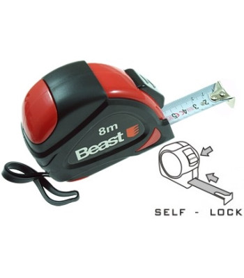Pašbloķējoša tērauda mērlente, II klase, SELF-LOCK CE, 8Mx25MM