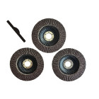 Lamelārās slīpripas tērauda un koka apstrādei, 3 gab., P40, 125/22 mm, 3X