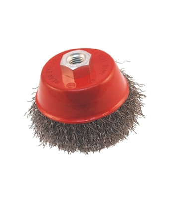 Rotējošā gala stiepļu birste ar misiņotu stiepli, taisnā kausa tipa, M14, 80MM