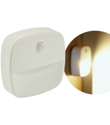 LED naktslampiņa ar kustības un krēslas sensoru, ar līmlenti, 3SMD, 3xAAA