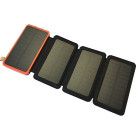 Salokāma saules enerģijas powerbanka ar lukturīti, 4 saules paneļiem, 20000 mAh, Li-Polymer, 15.5*8*3.3CM